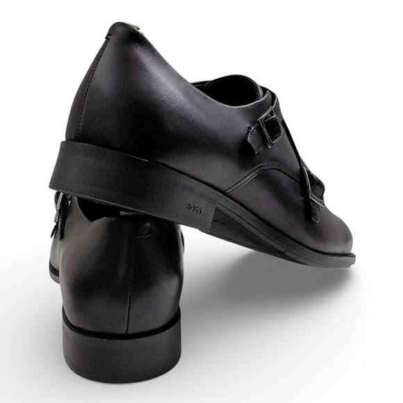 Hugo Boss Black Leather Double-Monk Men Shoes Size 11 US 0216 main image 11